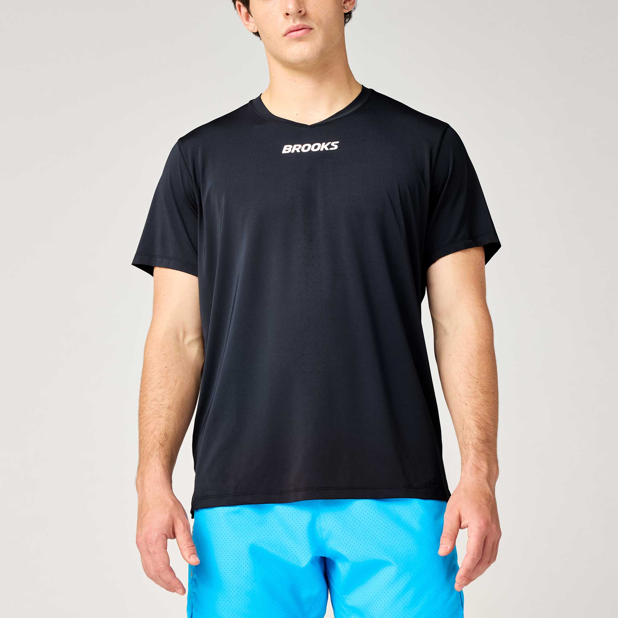 Brooks Dash Cooling Short Sleeve Men's Running Apparel Black