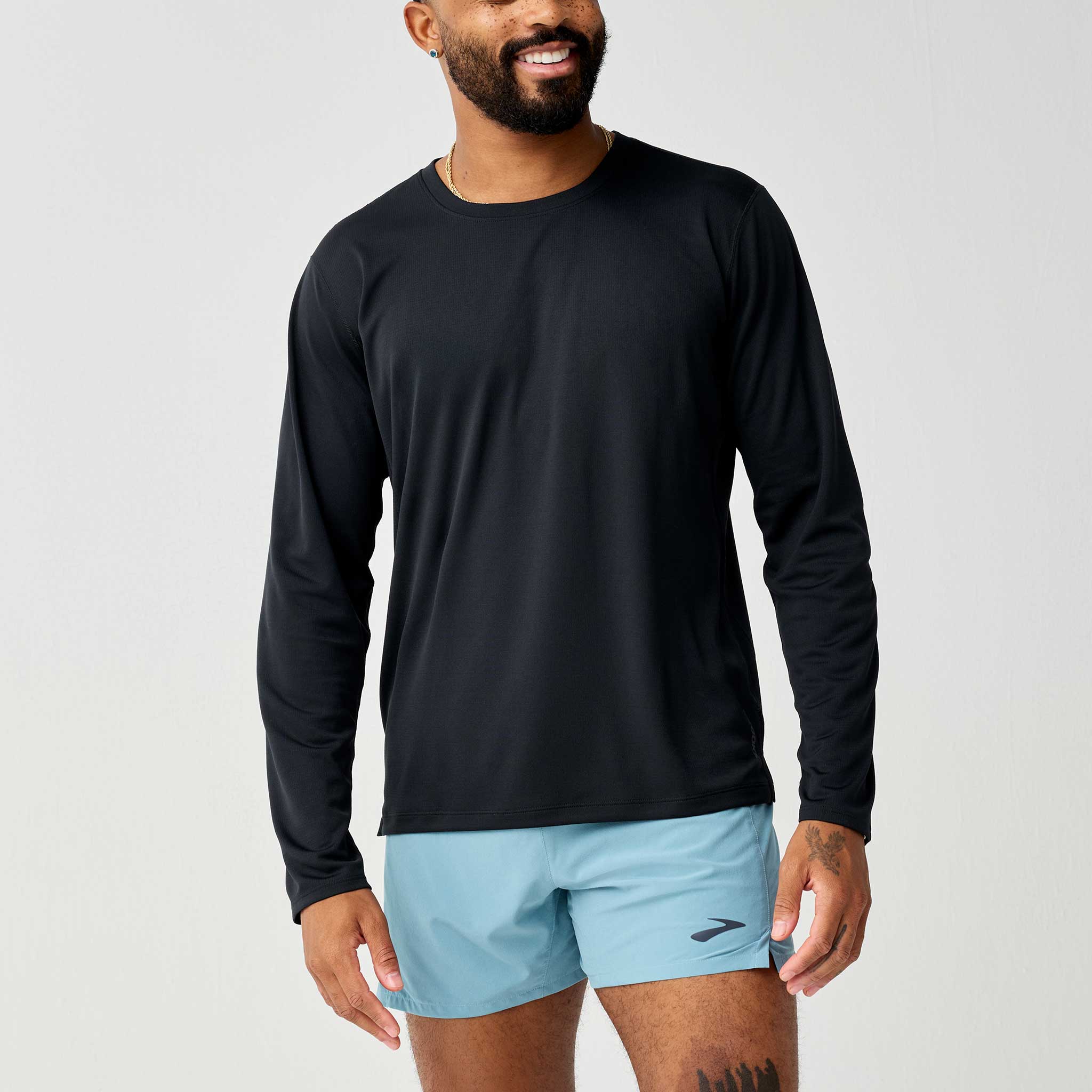 Brooks Dash Long Sleeve Men's Running Apparel Black