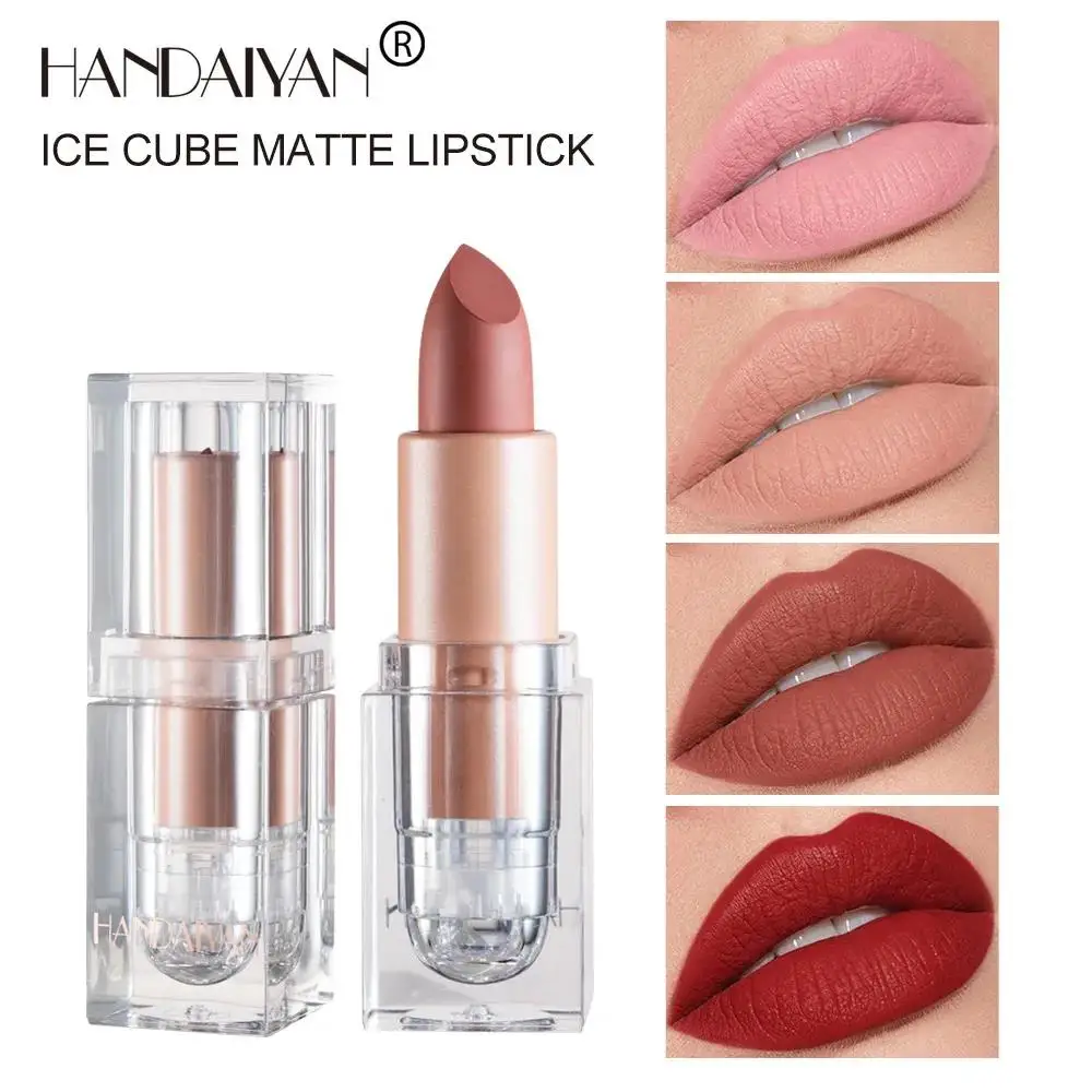 HANDAIYAN Matter Nude-Lippenstift, Samt-Finish, langlebig, wasserdicht, koreanische Schönheit, Kosmetik, Make-up, Geschenk für Frauen