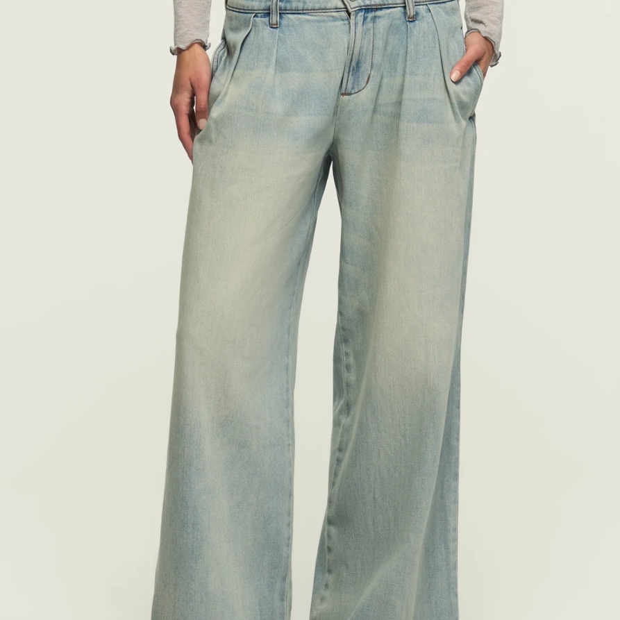 Lucky Brand Double Pleated Trouser - Women's Jeans Denim Pants in Pleats Please, Size 31 x 31