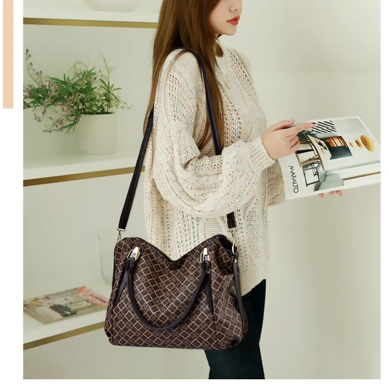 Mode dames sac à bandoulière élégant milieu de la vie maman sac à bandoulière à la mode femmes sac à bandoulière en cuir PU décontracté fourre-tout sacs femmes