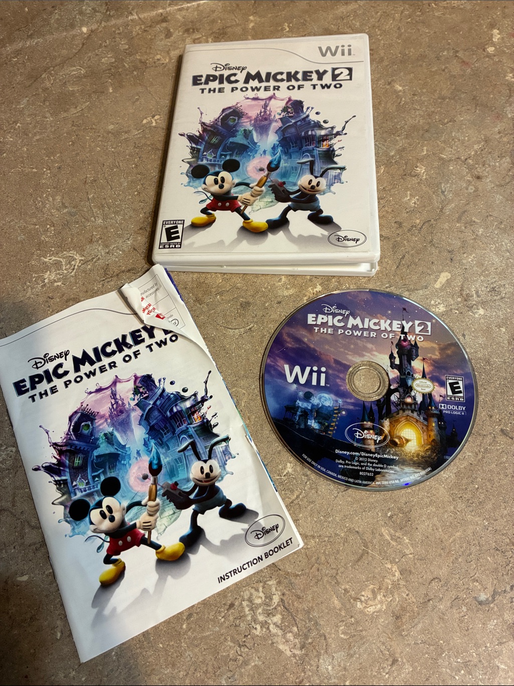 Disney Video Games & Consoles | Disney Epic Mickey 2 Wii Game Set White, Black, Purple Artwork | Color: Black/White | Size: Os
