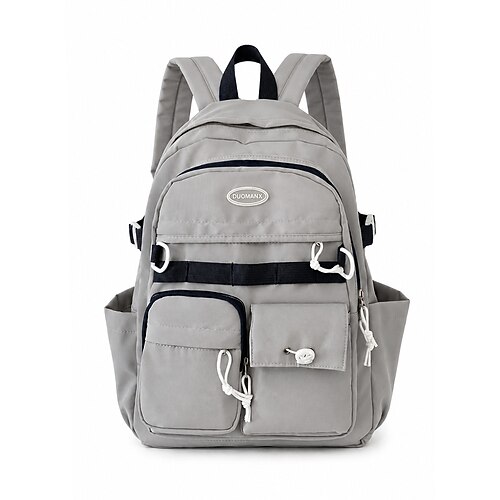 Zaino unisex per studenti, borsa scolastica multi-scomparto di grande capacità in poliestere resistente all'acqua con spallacci imbottiti per scuola media, scuola superiore, università, viaggi uso
