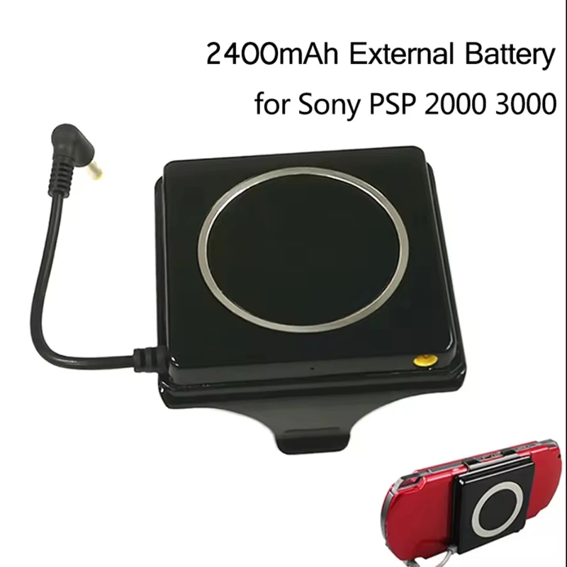 Protable 2400mah PSP Battery External Backup Battery Power Bank Storage Pack for PSP PlayStation 2000 3000 Game Accessories