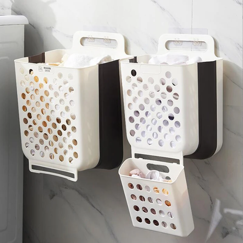 Panier de rangement pliable pour vêtements sales, panier organisateur, grand panier à linge, panier à linge pour la maison, seau mural pour vêtements suspendus