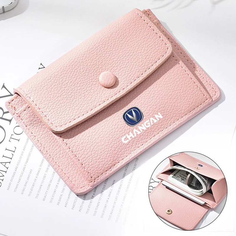 Sac de carte de crédit de voiture multifonctionnel, pochette pour pièces de monnaie pour Changan CS75 CS35 CS55 CS15 CS85 CS95 CX70 CX20 EADO RAETON