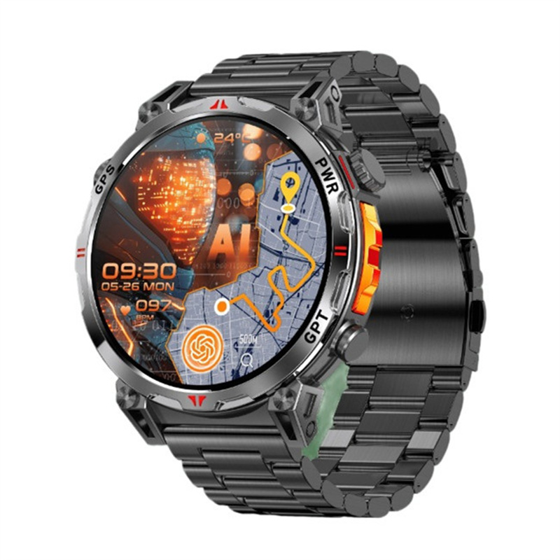 Bluetooth Calling Smartwatch With Fitness Tracker And Long Battery Life black Steel