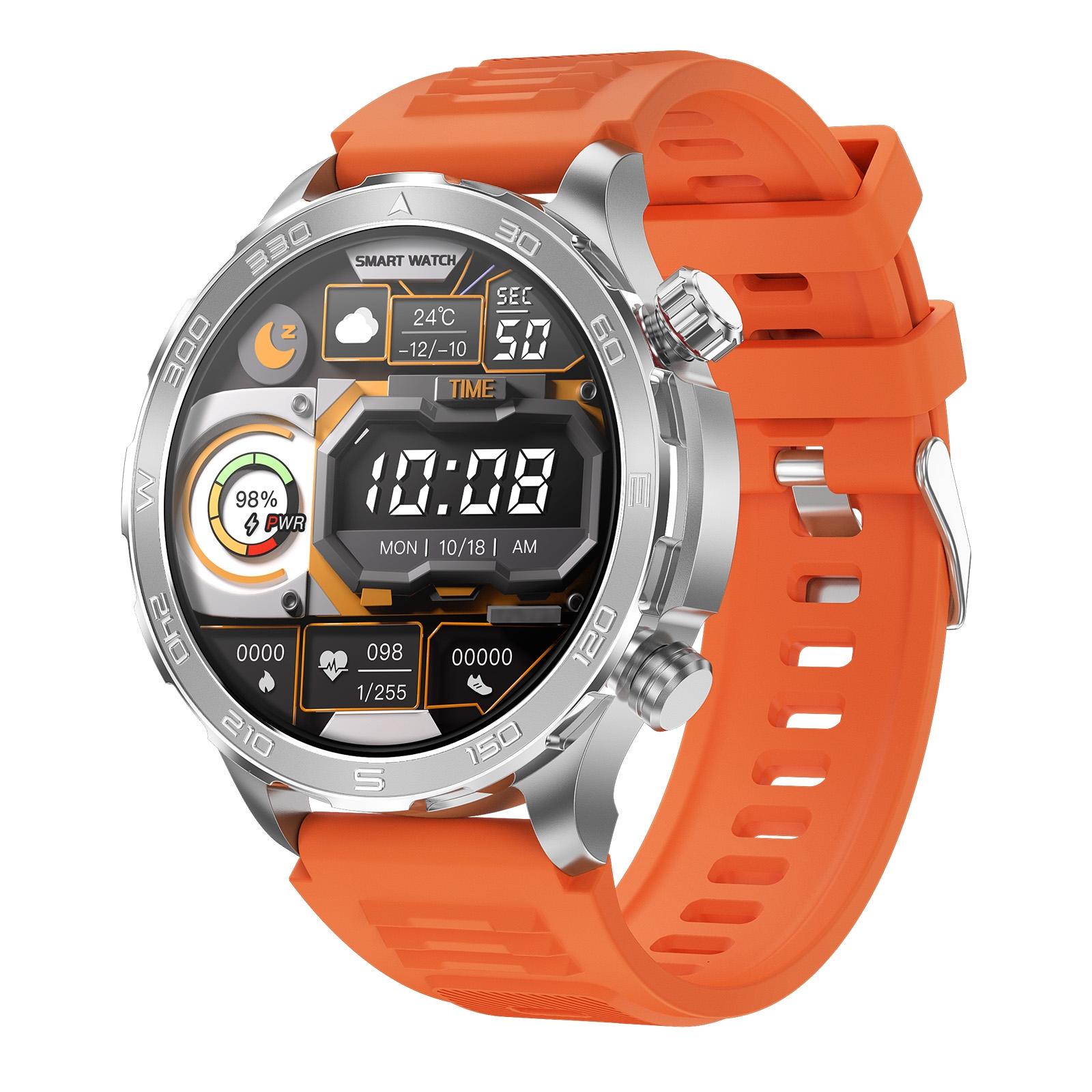 DK67 Bluetooth Smart Watch Fitness Tracker With Health Monitor IP67 Waterproof Sports Watch orange