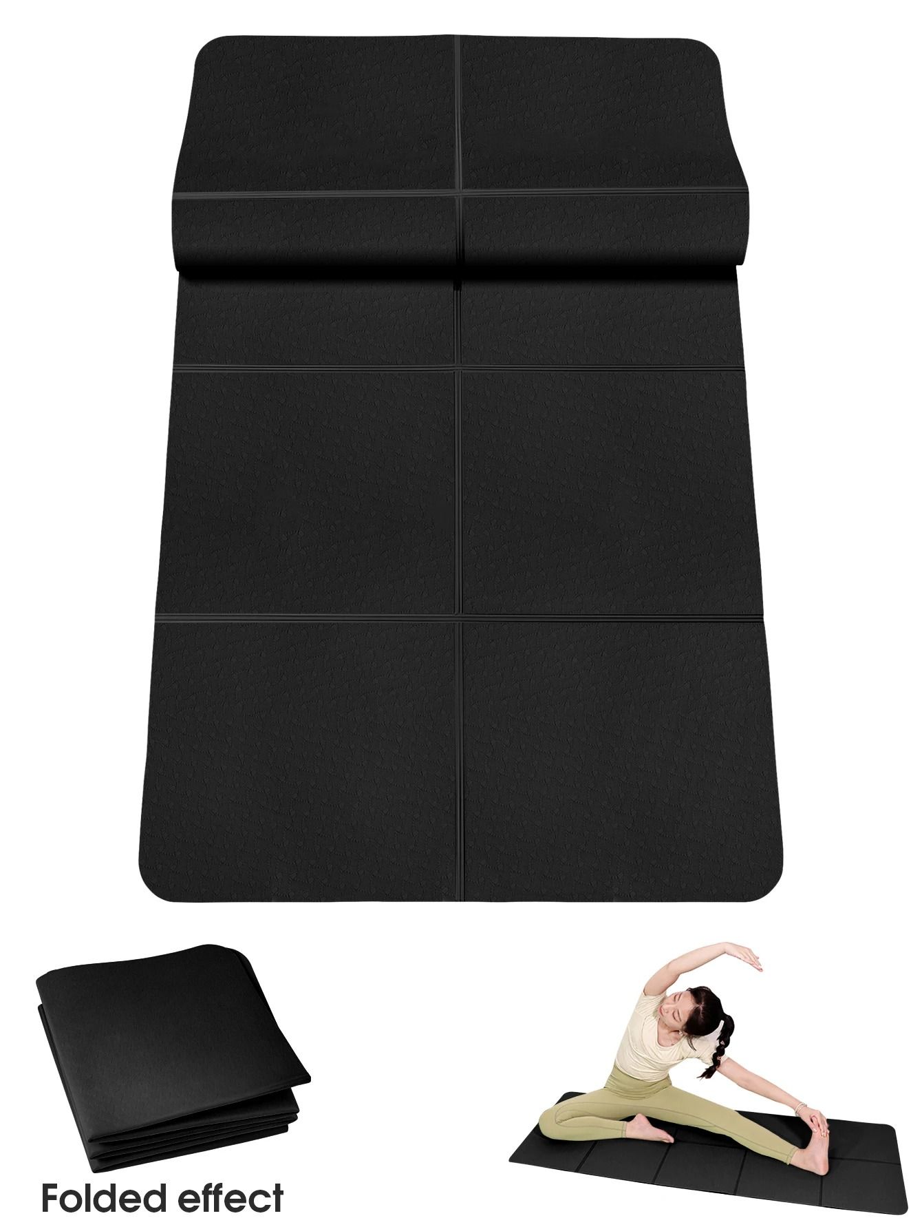 Foldable TPE Yoga Mat For Home Travel Pilates And Fitness Workouts Foldable TPE Yoga Mat For Home Travel Pilates And Fitness Workouts