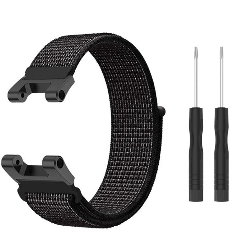 Amazfit T Rex T Rex Pro Ares Nylon Watch Band Adjustable Replacement Strap black