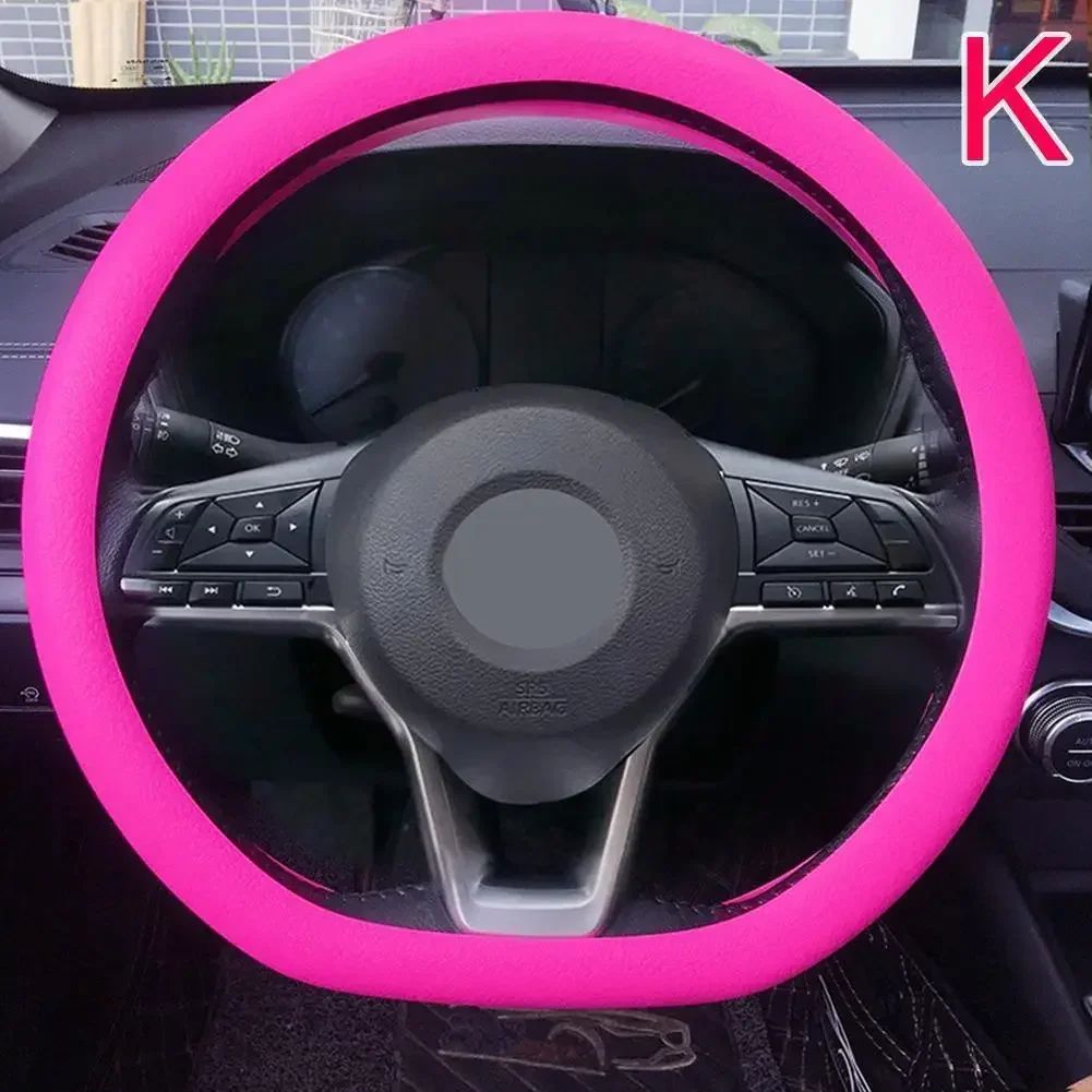 Premium Silicone Steering Wheel Cover Anti Slip Universal Stretch Grip For Comfortable Driving k