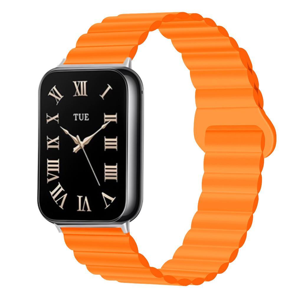 Xiaomi Band 10 Pro Redmi Watch 6 5 Magnetic Silicone Watch Band With Reverse Buckle orange