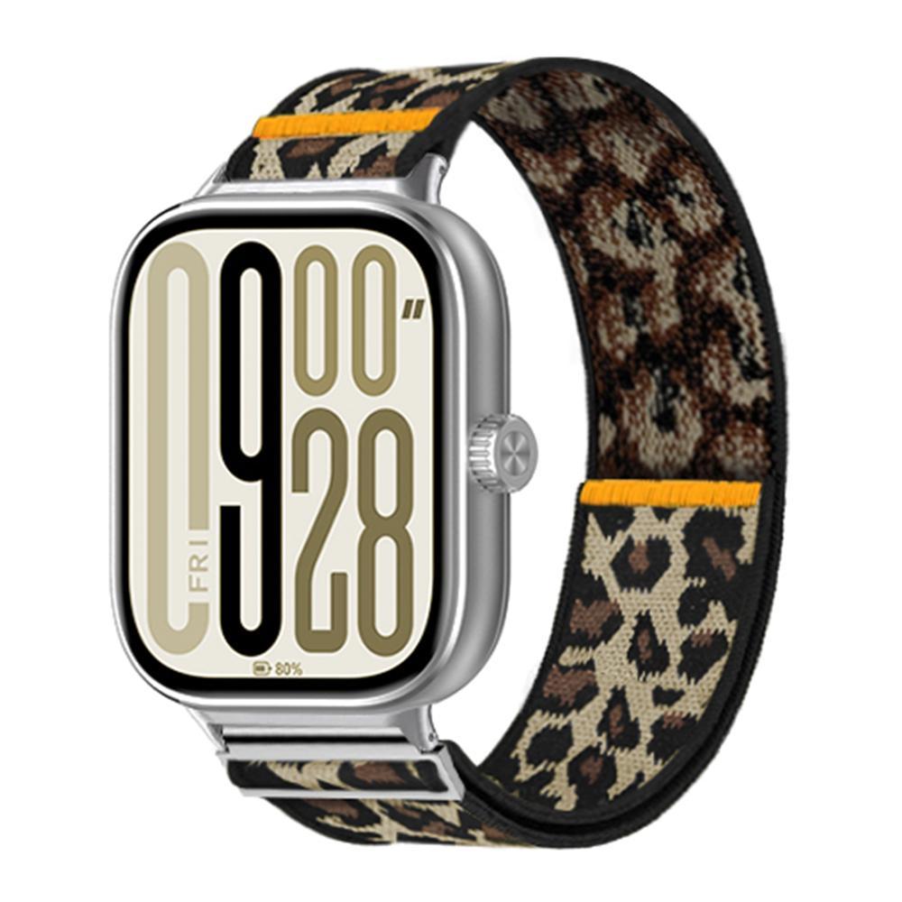 Xiaomi Band 10 Pro Redmi Watch 6 5 Nylon Watch Band Adjustable Single Loop Elastic Watch Strap leopard Print