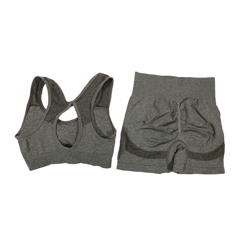Women's Yoga Set Quick Dry Workout Set For Women With Fitness Vest & Sports Shorts green s(40 50kg)