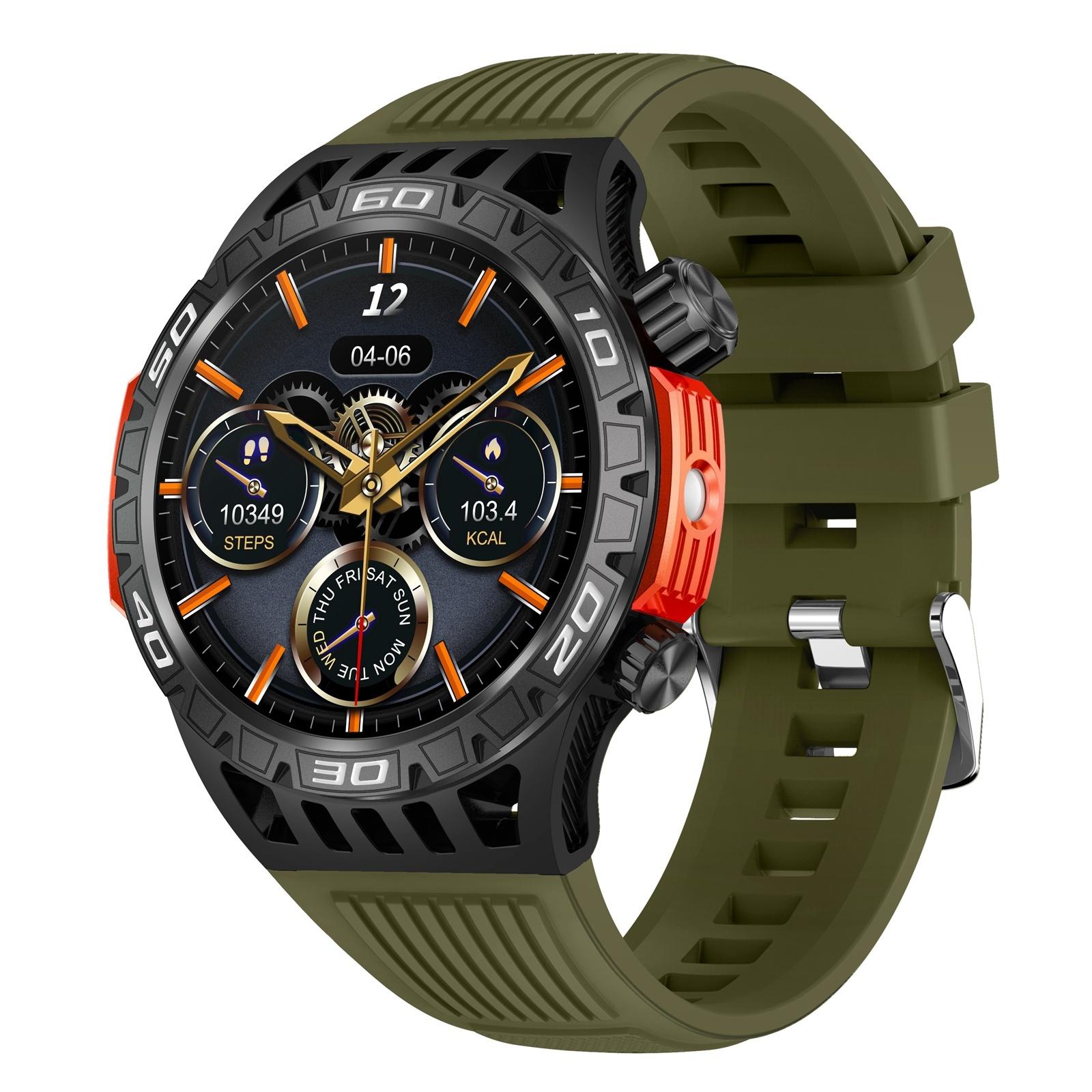 HT22 Smart Watch With Bluetooth Calling Watch Fitness Tracker IP68 Waterproof Smartwatch black Green