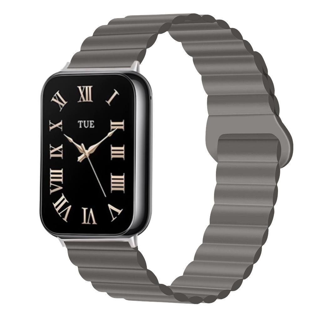 Xiaomi Band 10 Pro Redmi Watch 6 5 Magnetic Silicone Watch Band With Reverse Buckle gray