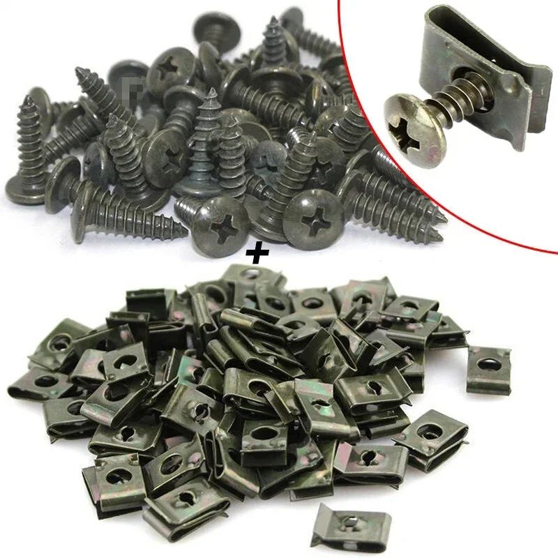 Car U Clip Fastener Set c 20pcs