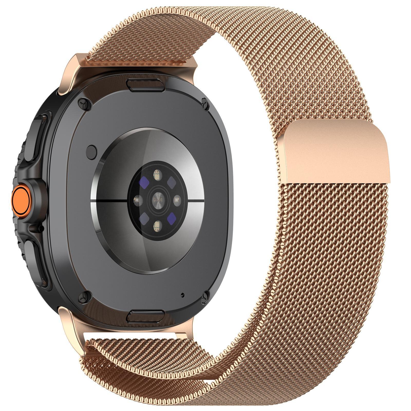 Samsung Galaxy Watch8 Classic Milanese Loop Band Magnetic Stainless Steel Watch Band rose Gold