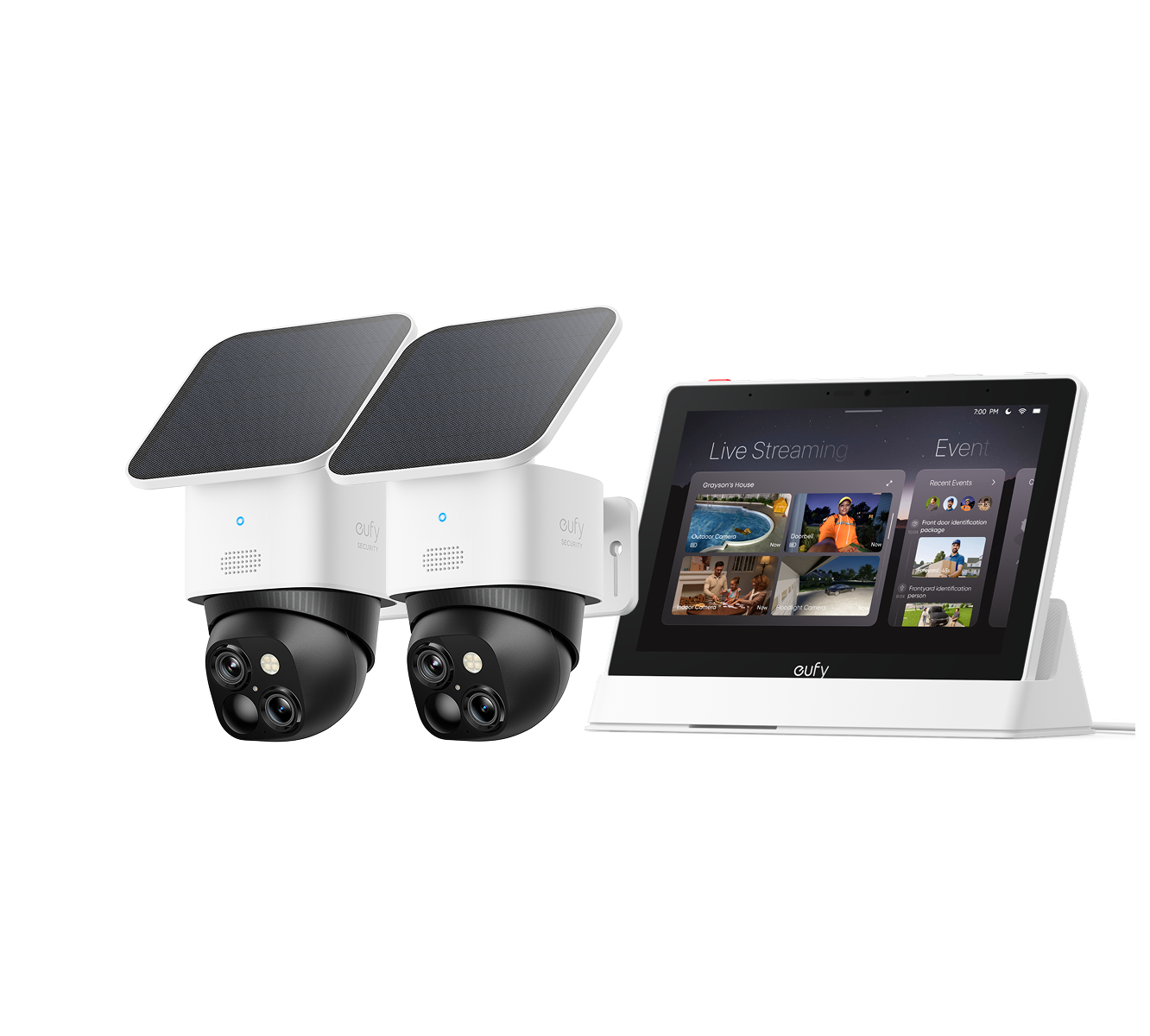 eufyCam Solo S340 2er-Set Bundle mit Smart Display E10 Image