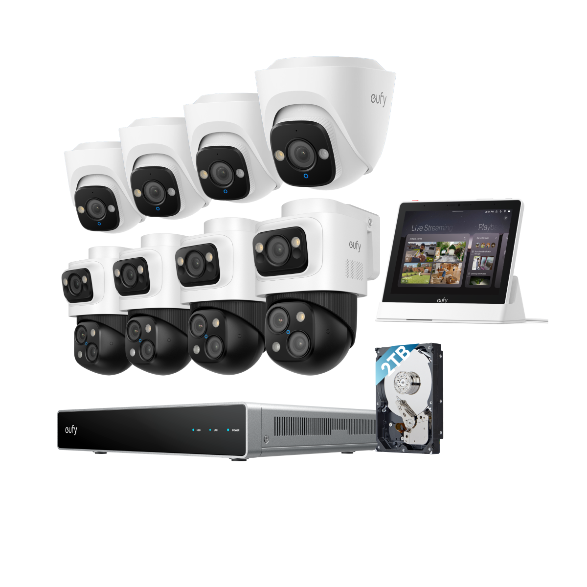 eufy PoE Bullet-PTZ-Kamera S4 8-Cam kit Image