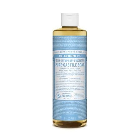 DR. BRONNERS CSBA16 16OZ Unscent Cast Soap - DR. BRONNERS