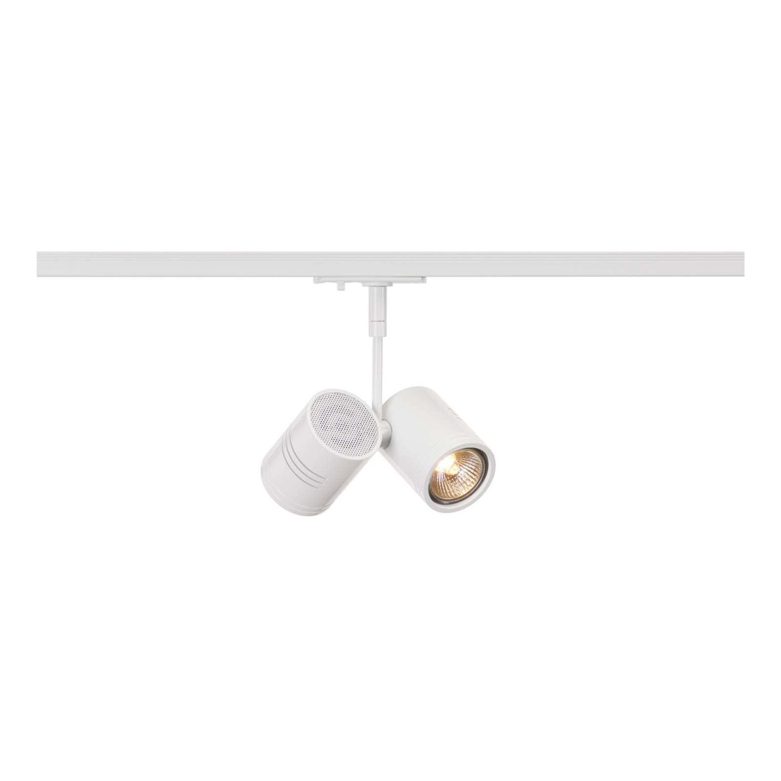 SLV Bima II, faretto per binario HV, bianco opaco BIMA, dimmerabile, Bianco / Opale, Soggiorno / Sala da pranzo, Alluminio, Lampada a binario