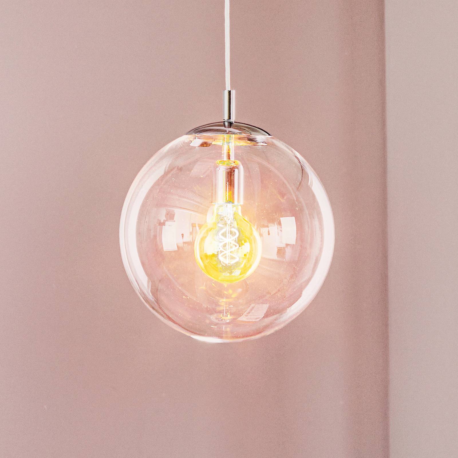Lampada a sospensione in vetro 562 ALDEX, dimmerabile, Chiaro / Trasparente, Soggiorno / Sala da pranzo, Vetro, Moderno, Lampada a sospensione