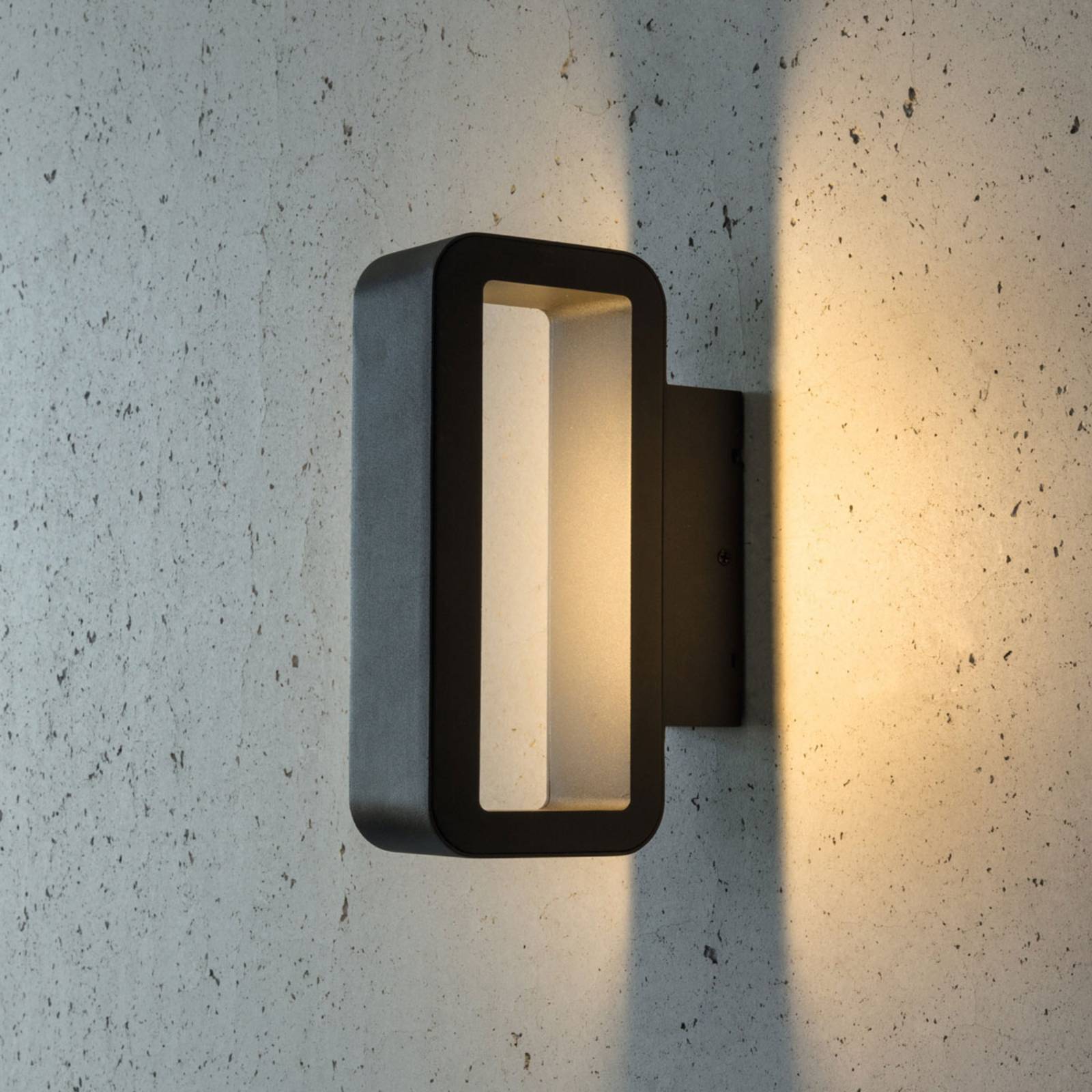 Heitronic Applique da esterni a LED Juno, Nero, Alluminio, Moderno, Applique LED da esterni