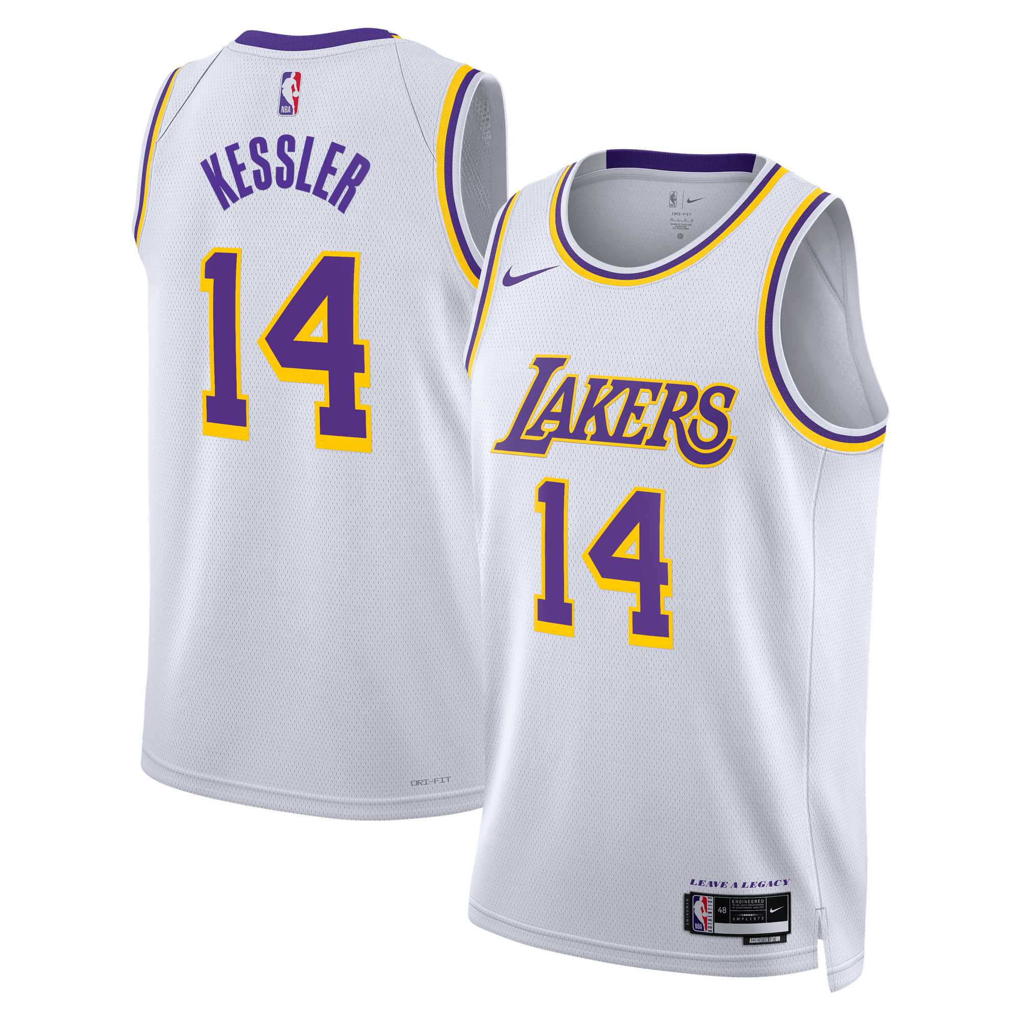 Maillot Swingman Nike Association Edition des Los Angeles Lakers - Blanc - Walker Kessler - Unisexe - Homme Taille: M