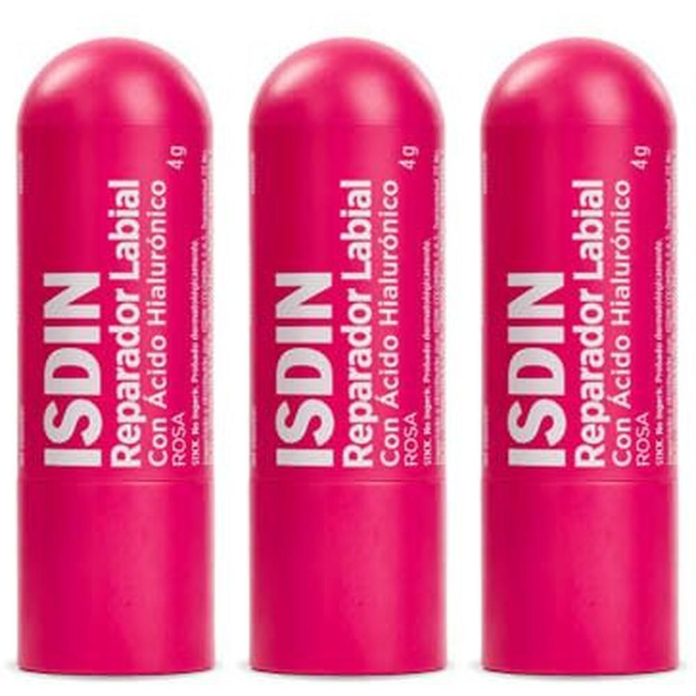ISDIN Reparador Labial Stick Labbra Colorato Rosa 3x1 St