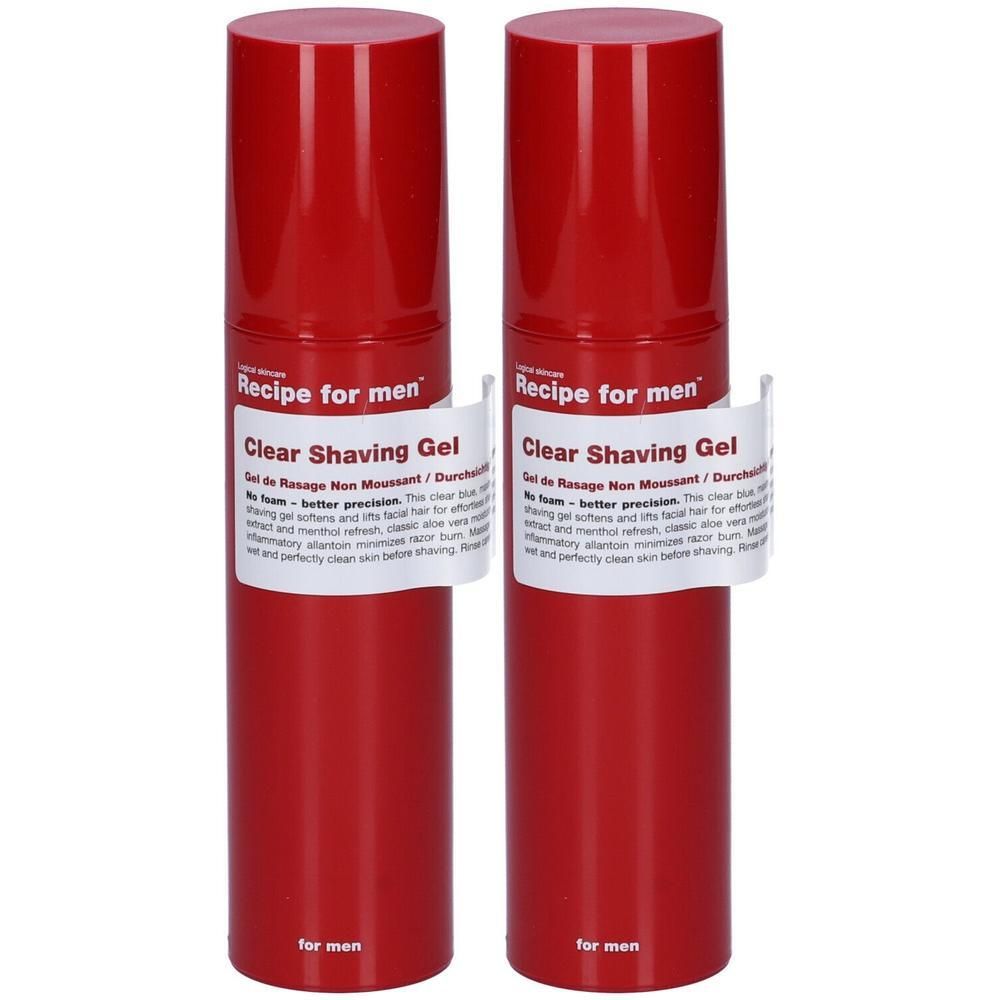 Recipe For Men Clear Gel Rasatura 2x100 ml
