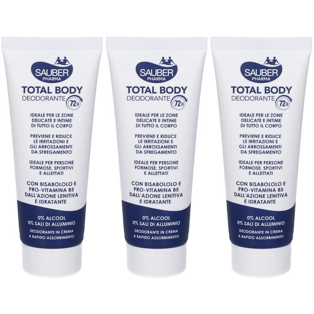 Sauber Deo Total Body Deodorante in Crema 3x75 ml
