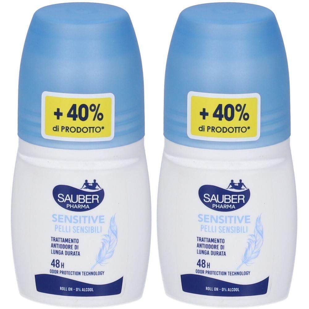 Sauber Deo 48H Sensitive Pelli Sensibili Roll On 2x70 ml