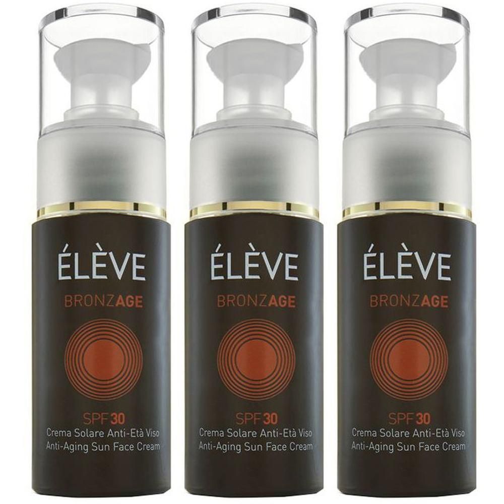Élève Bronzage SPF30 Crema Solare Anti-Età Viso 3x50 ml solare