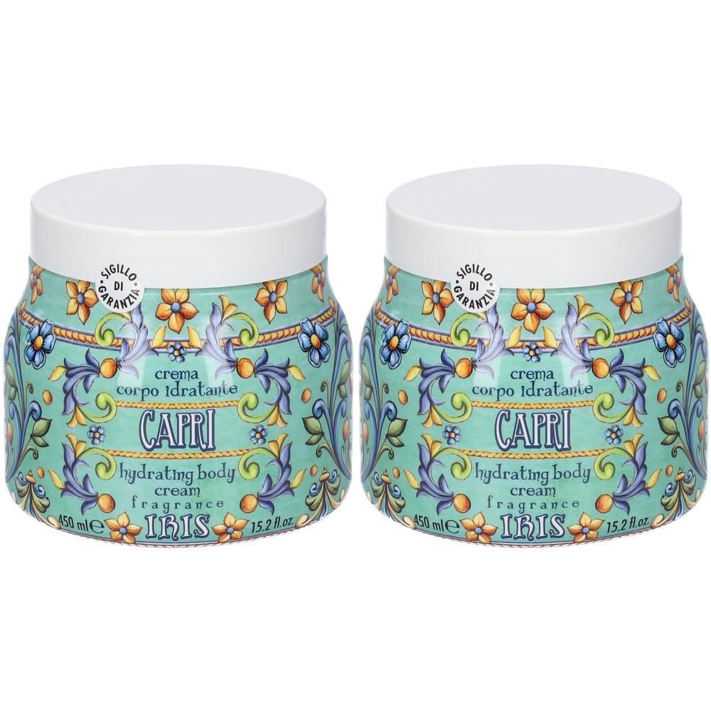Le Maioliche Crema Corpo Idratante Iris e Ylang Linea Capri 2x450 ml