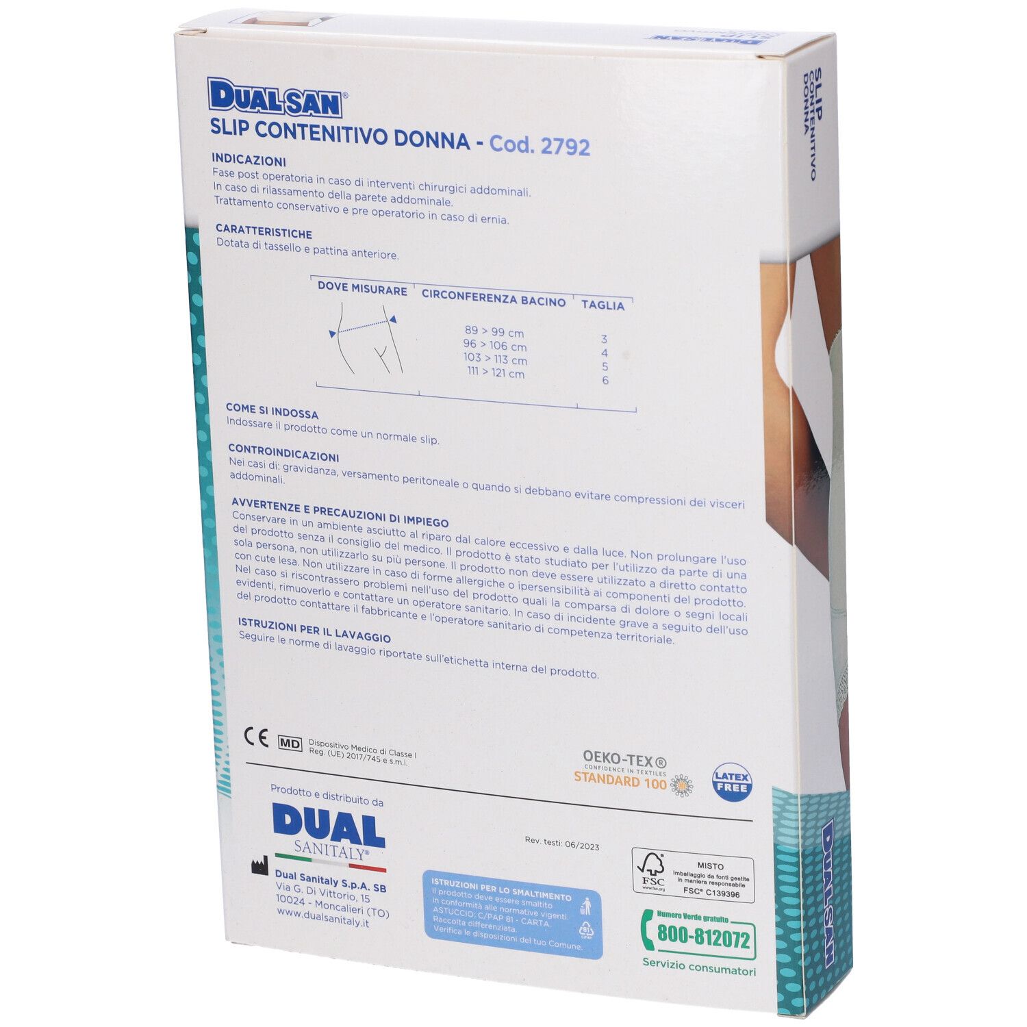 Dualsan Slip Contenitivo Donna 4 1 St