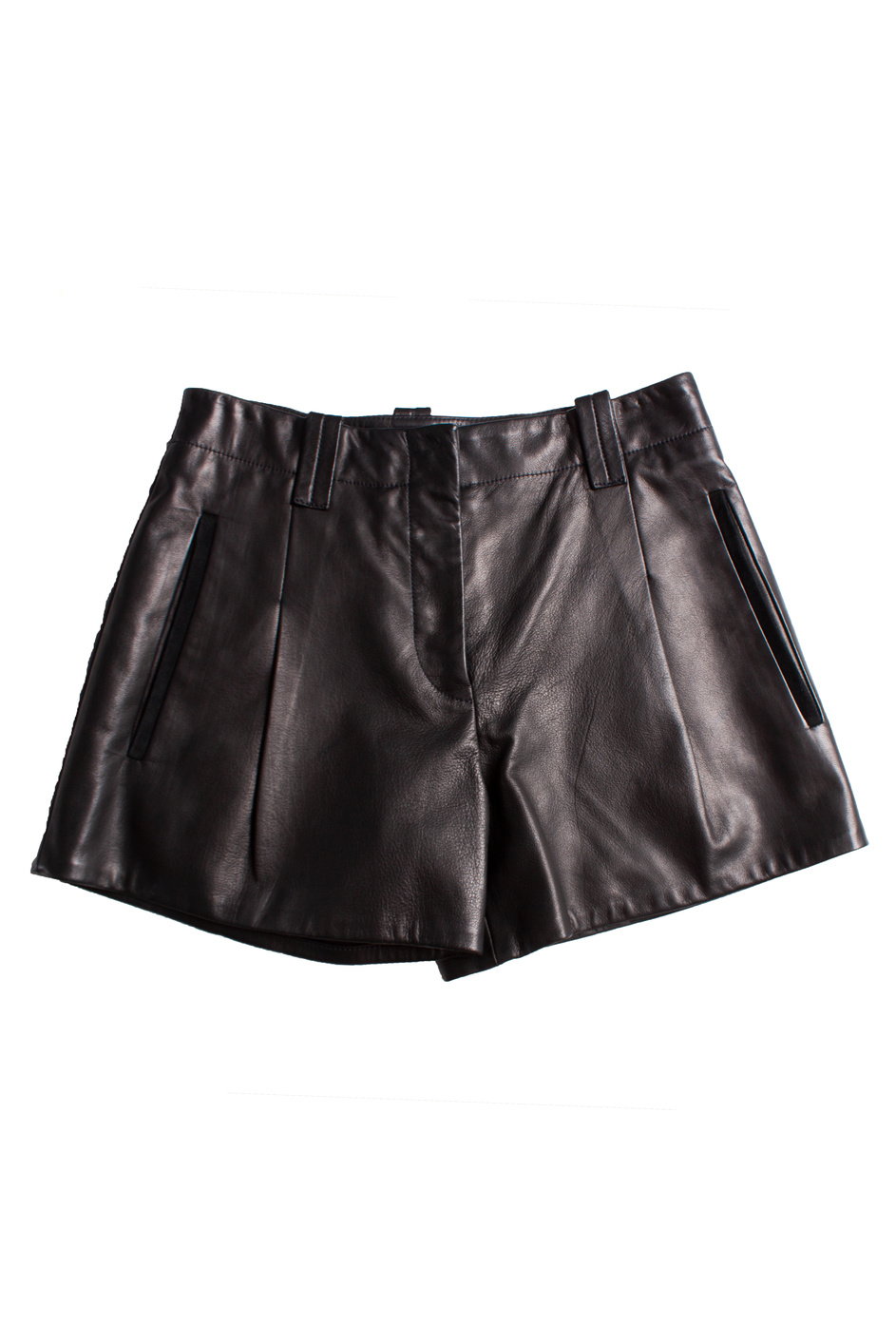 Barbara Bui schwarze Leder Shorts XS