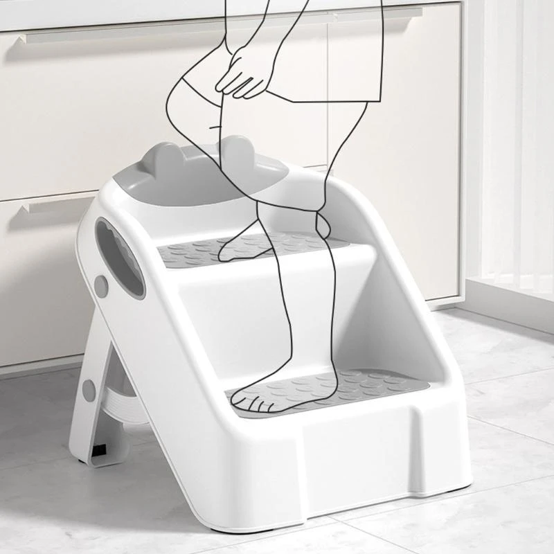 J15U Kleinkind-Tritthocker, Kinder-Tritthocker, faltbarer Baby-Leiterhocker, Helfer, 2 Stufenhocker für Badezimmer und