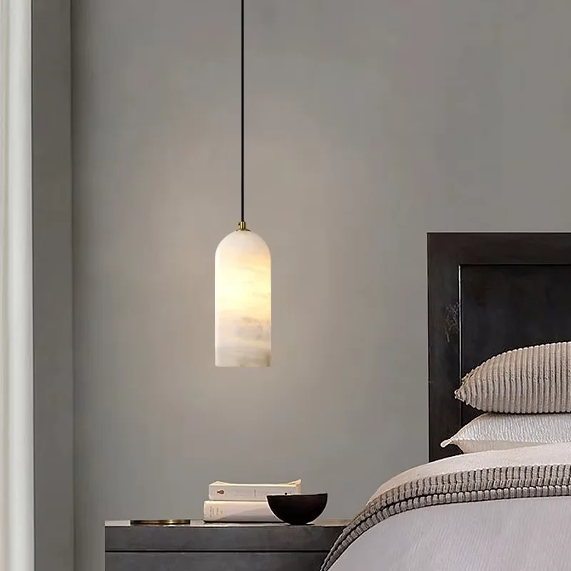 Importierter Marmor-Veranda-Messing-Kronleuchter Moderne Schlafzimmer-Nachttischlampe Wohnzimmer-Hintergrundwand Bar-Theken-Kronleuchter