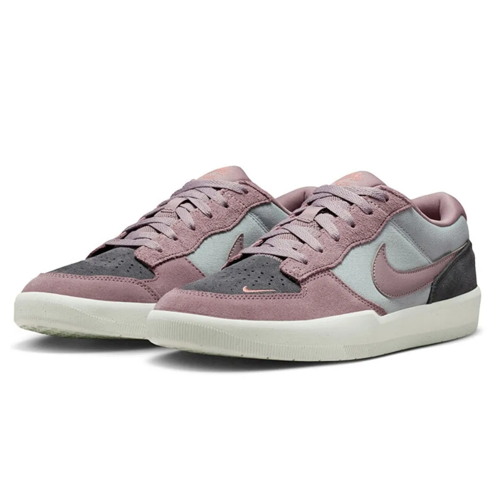 Nike SB Force 58 Stoff-Leder-Retro-Sport-Freizeit-Low-Top-Skateschuhe Unisex Grau Lila DV5477-010