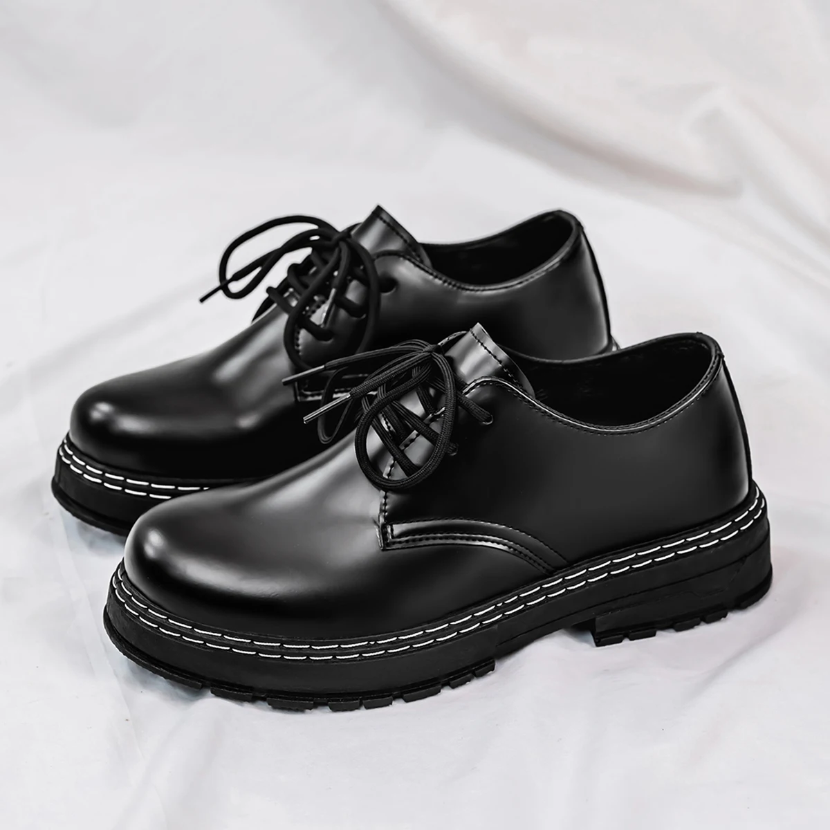 Men's Dress Shoes, New Elegant Men's Shoes, Casual Shoes, British-Style Slip-On Shoes, Pointed-Toe Dress Shoes, Low-Top Large-Size Black Shoes