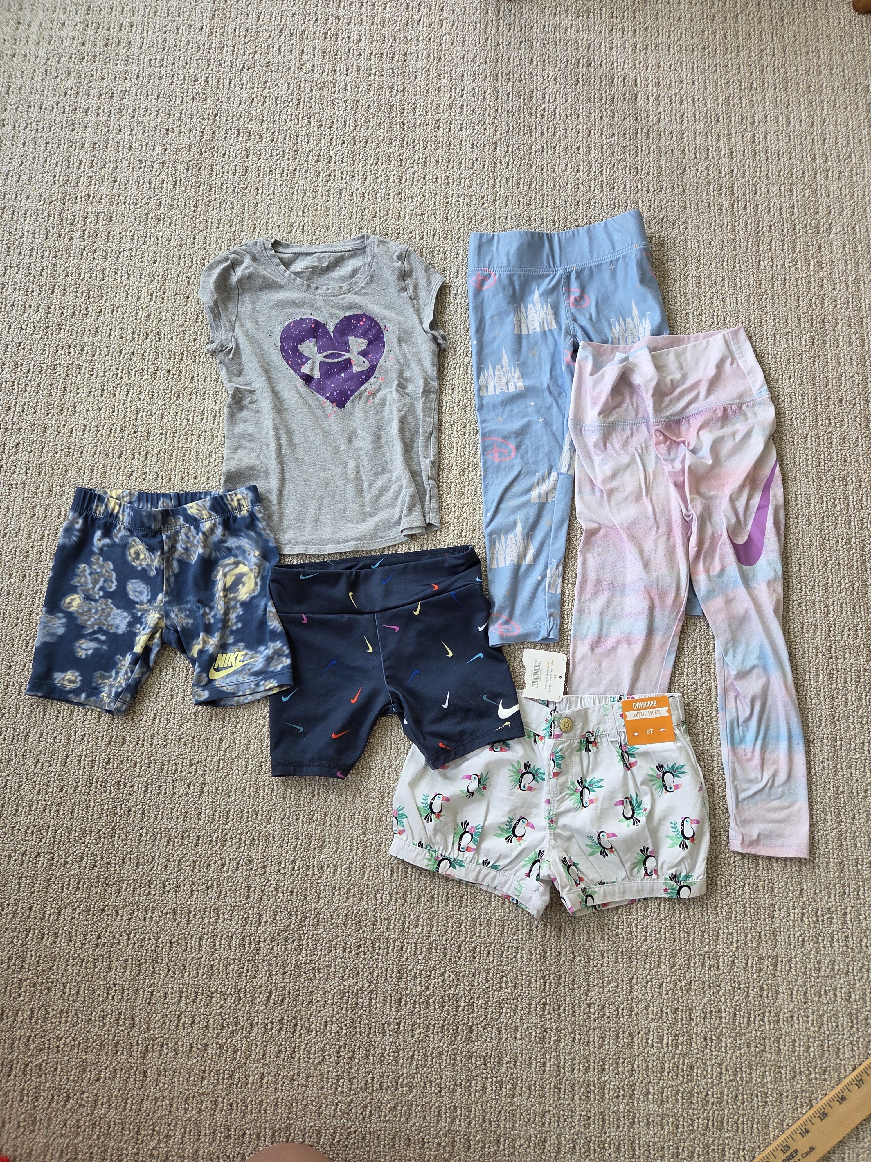 Under Armour Shirts & Tops | Girls 5t Clothing Lot - Under Armour, Disney, Etc | Color: Gray/Purple | Size: 5tg