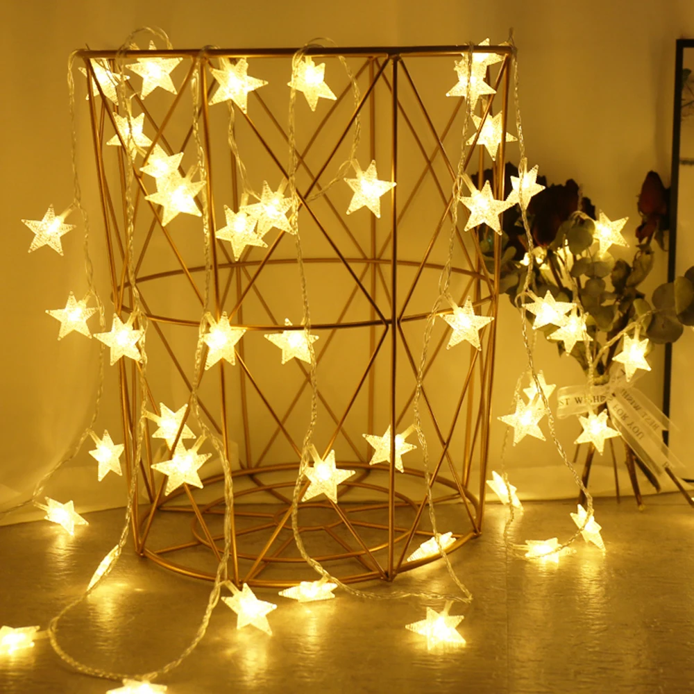 LED-Stern-Lichterkette für den Außenbereich, Girlande, Glühbirne, Lichterkette, Party, Zuhause, Hochzeit, Terrasse, Garten, Weihnachtsdekoration