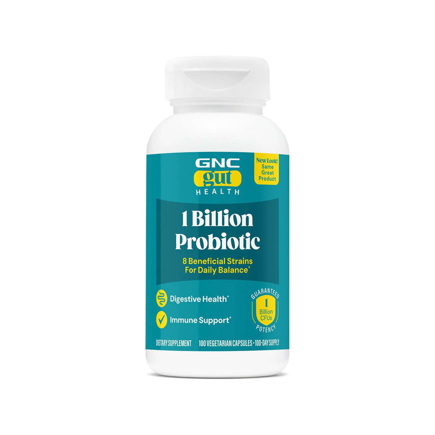 Gut Health 1 Billion Probiotic Healthy - 100 Vegetarian Capsules (100 Servings)