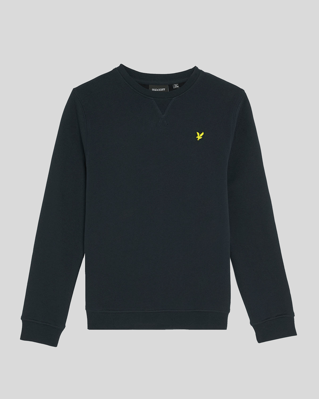 Lyle & Scott Boys' Classic Crew Neck Sweatshirt - Navy Cotton - Size 9-10Y | Lyle & Scott Sale | Discount Designer Brands