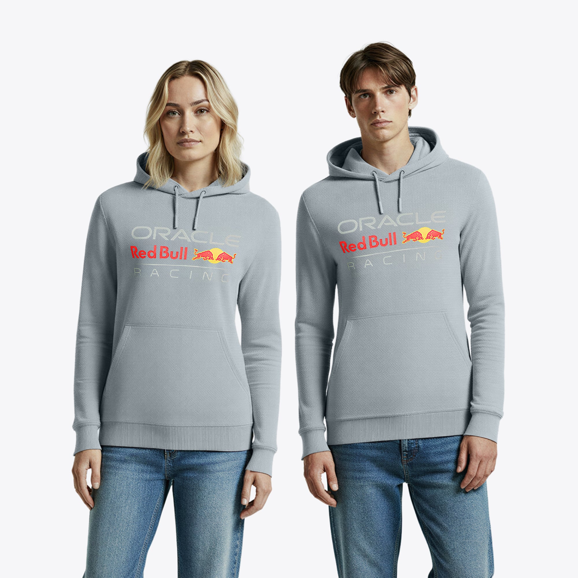 Sweat à capuche Oracle Red Bull Racing avec grand logo sur le devant - Gris - unisexe Taille: 4XL