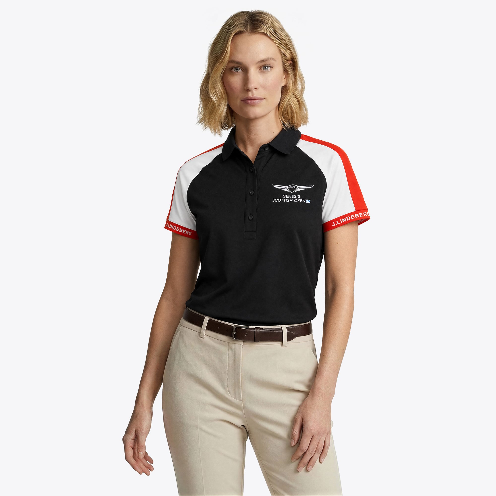 Genesis Scottish Open J.Lindeberg Perinne Poloshirt – Schwarz – Damen