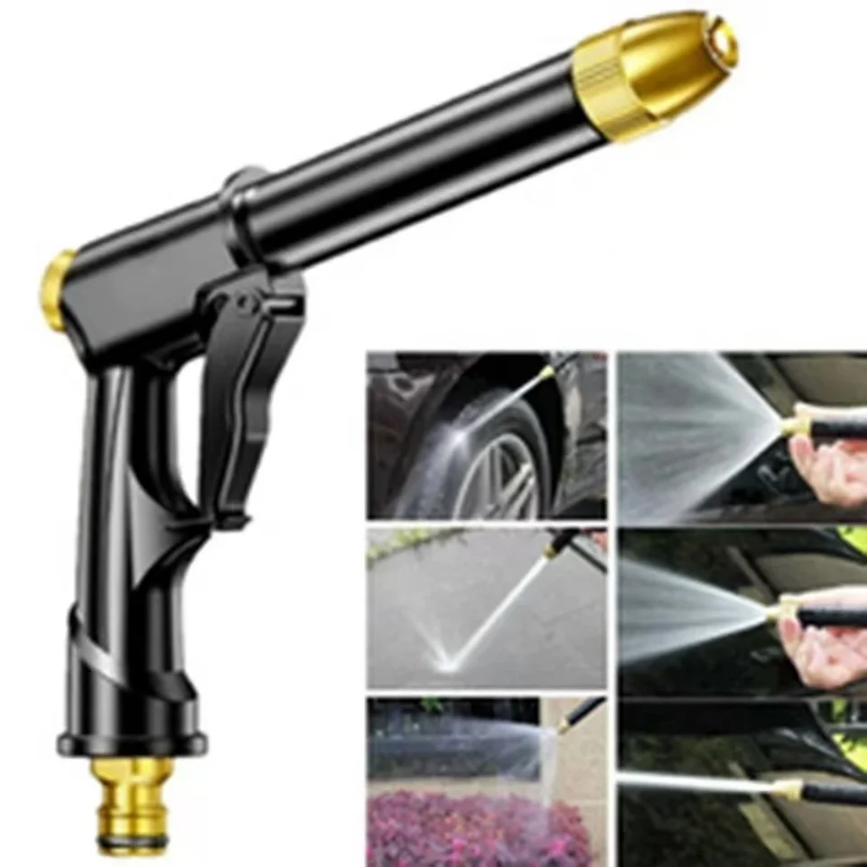 Pistolet de lavage haute pression pour voiture, nouvelle buse plaquée cuivre, longue tige épaissie, double usage pour voiture familiale