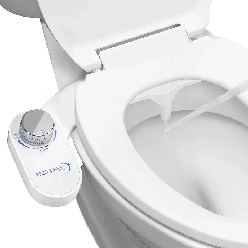Nicht elektrisches Bidet – selbstreinigendes Doppeldüsen-Bidet mit Front- und Hinterwäsche, Süßwasser-Bidet, Toilettensitzaufsatz, einfache Installation