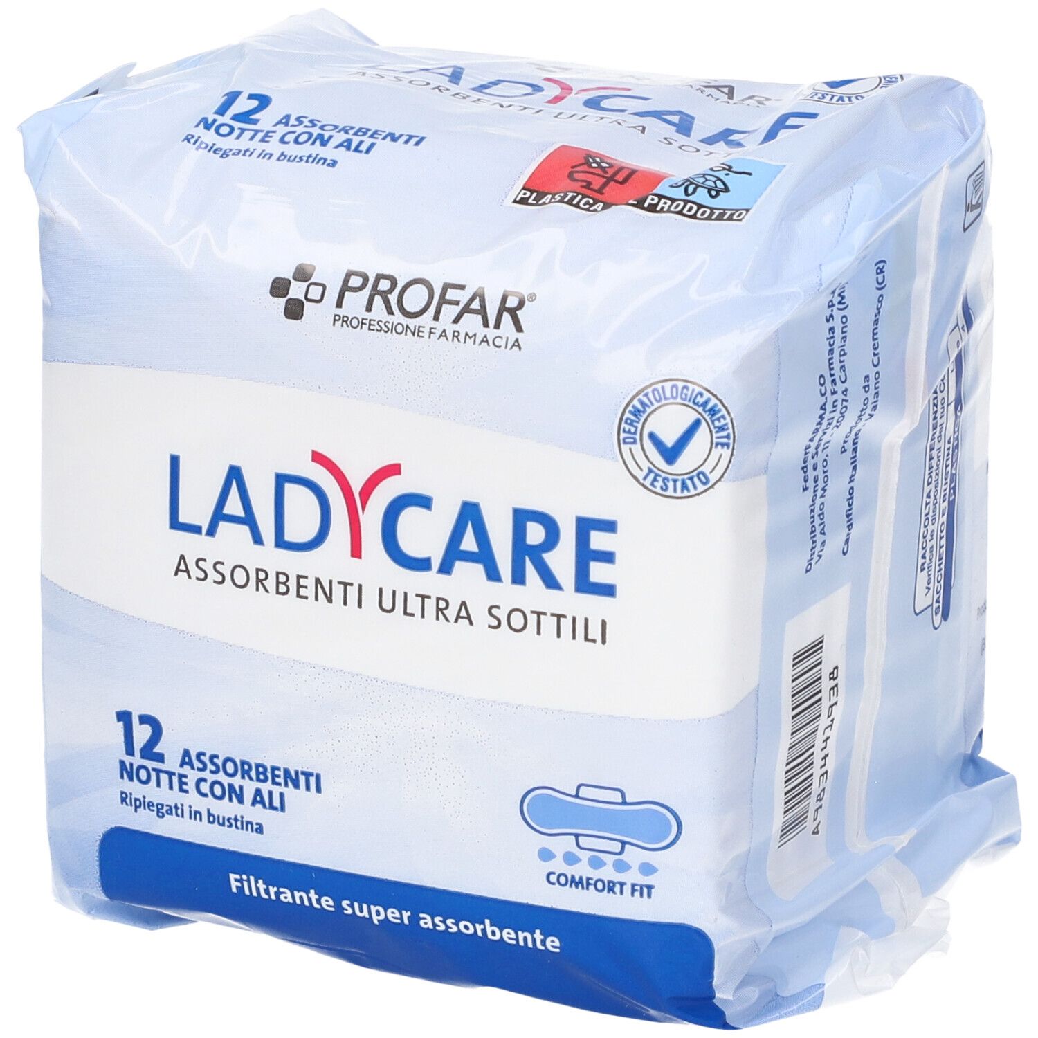 Profar LadyCare Assorbenti Notte Ultra Sottili con Ali 12 Pezzi pz